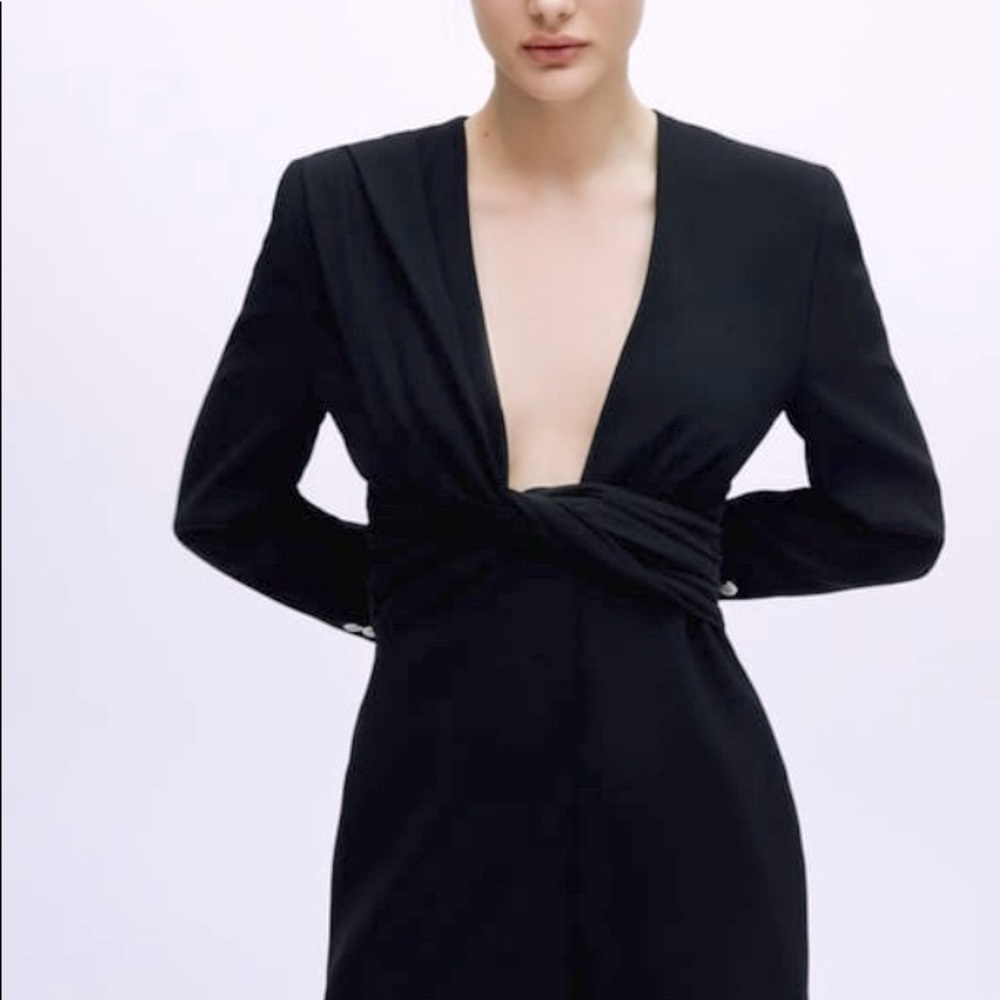 ZARA DRAPED JACKET DRESS